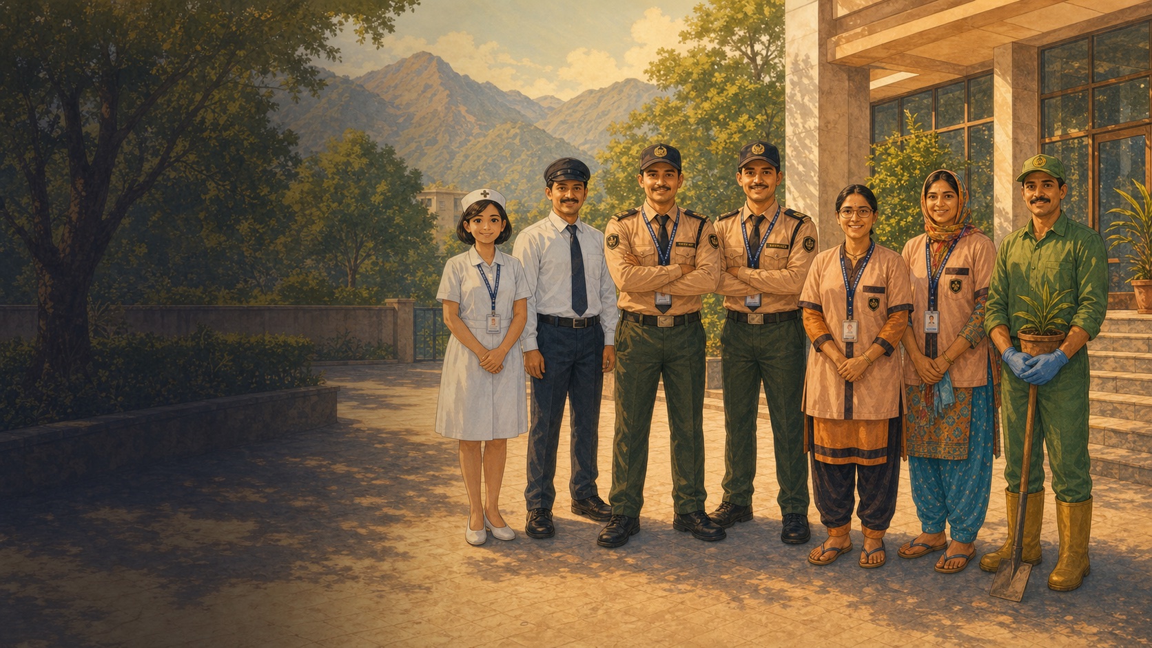 Defender Security guards and manpower staff at a client facility